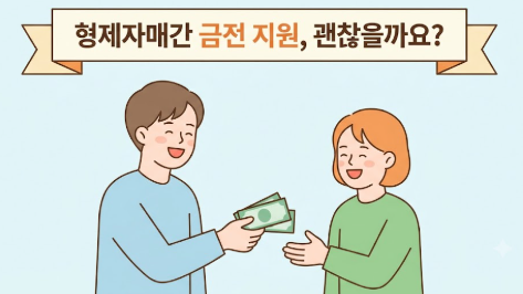 형제자매간 증여세금 안내 인포그래픽