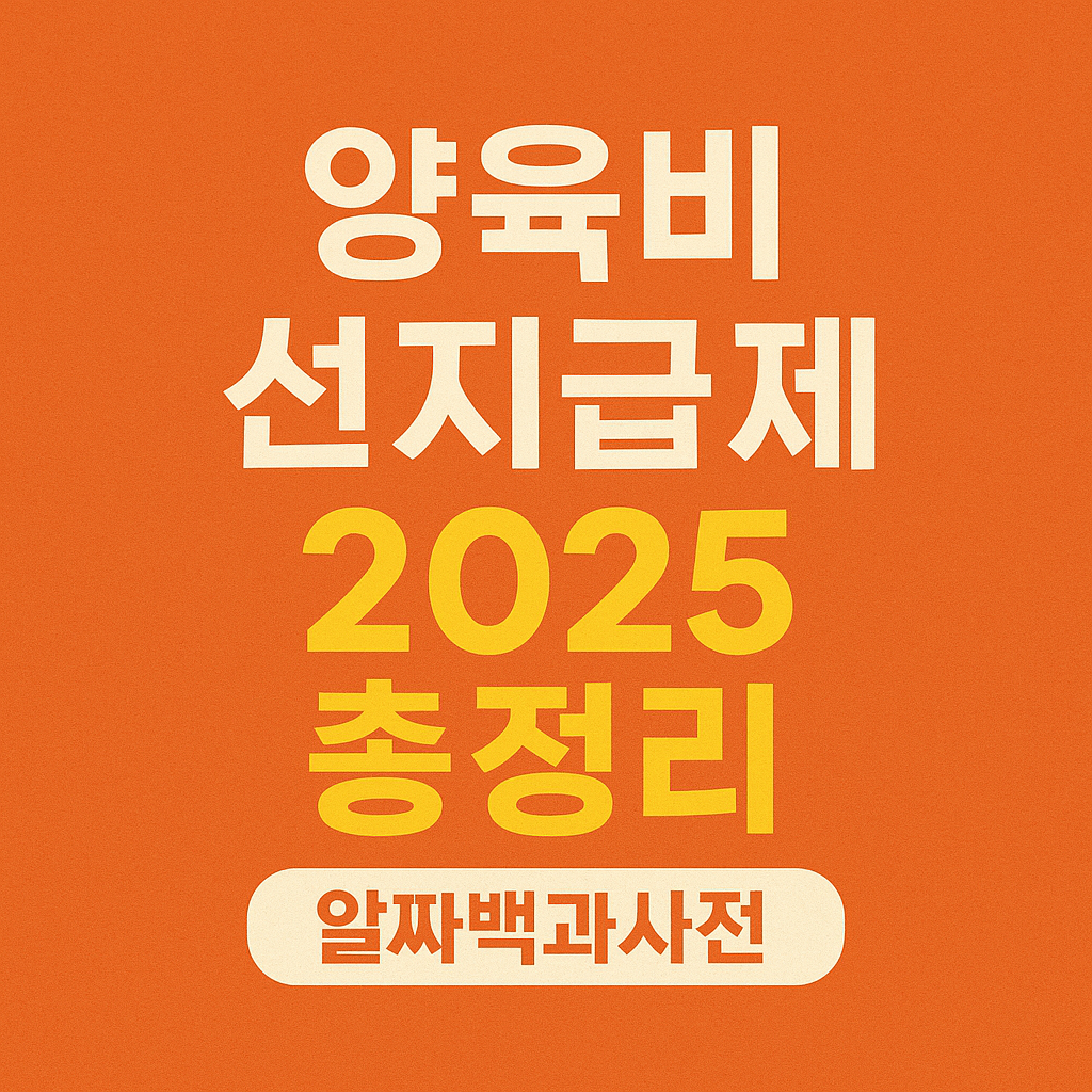 양육비 선지급제 신청방법 조건 서류 2025 완벽정리