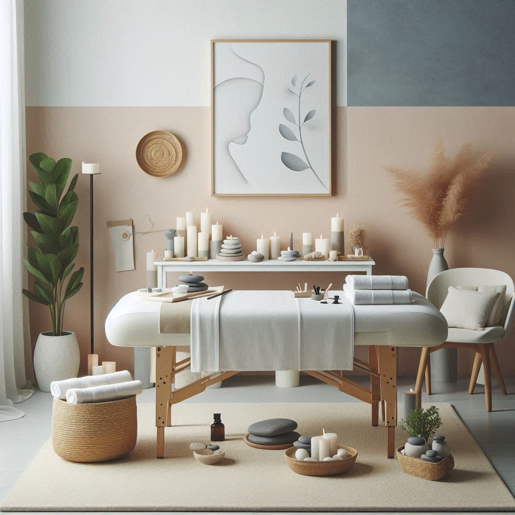 피부,체형관리 샵 배경