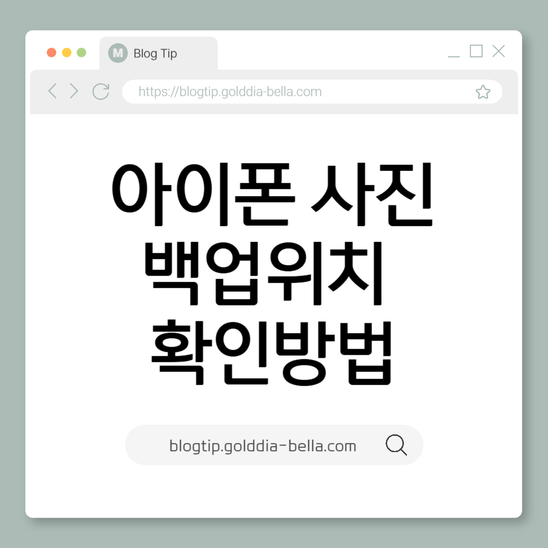 아이폰 사진 백업위치