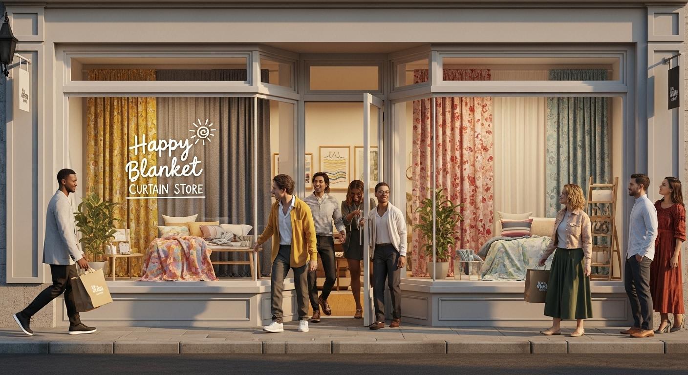 행복이불 커텐매장