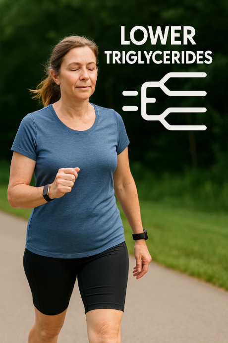 walking triglycerides effect