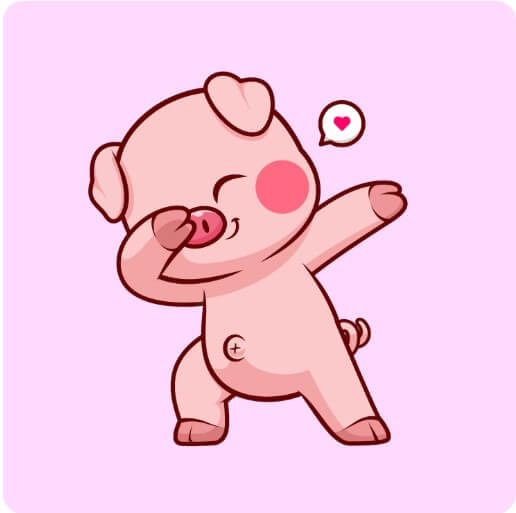 돼지띠를 상징하는 모습