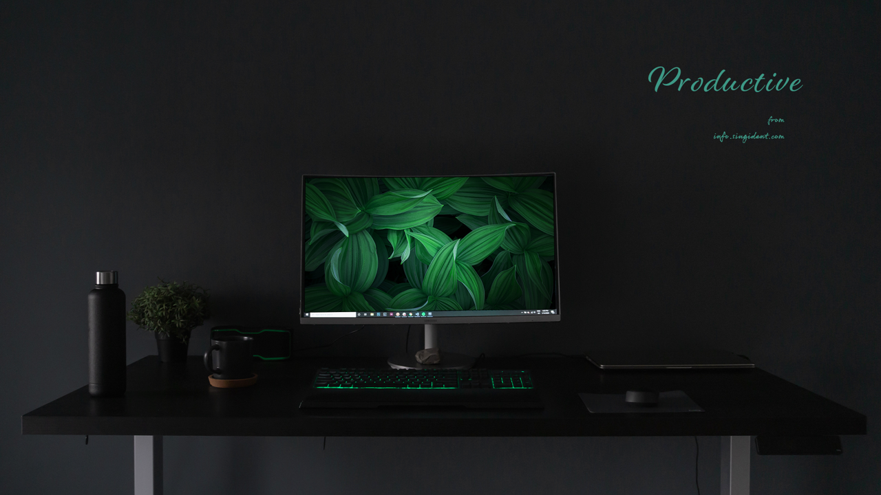 10 모니터 C - Productive 검정배경화면