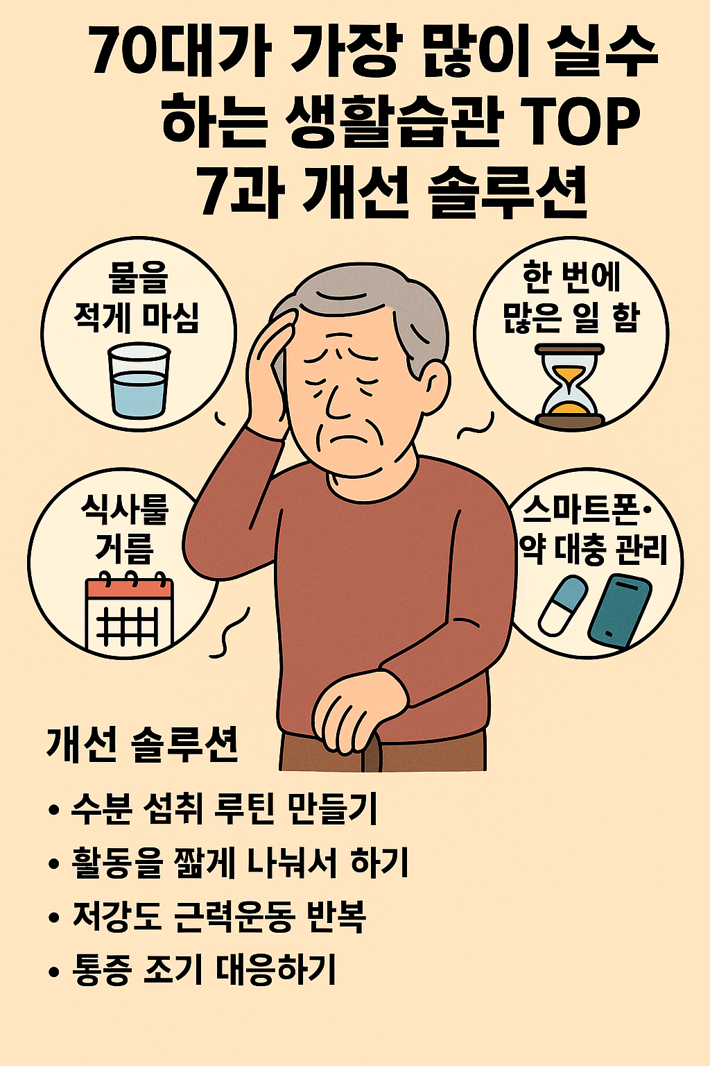 70대가 가장 많이 실수하는 생활습관 TOP 7과 개선 솔루션
