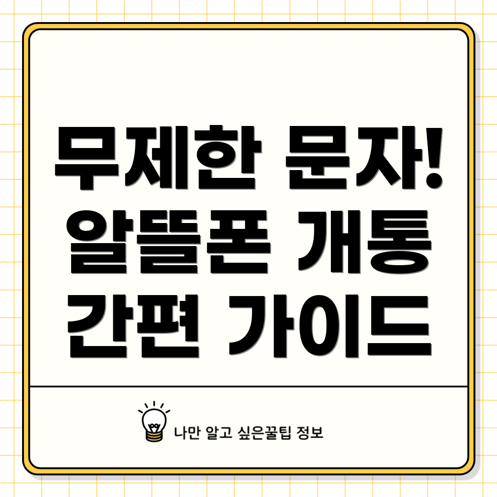 문자 무제한 알뜰폰 요금제