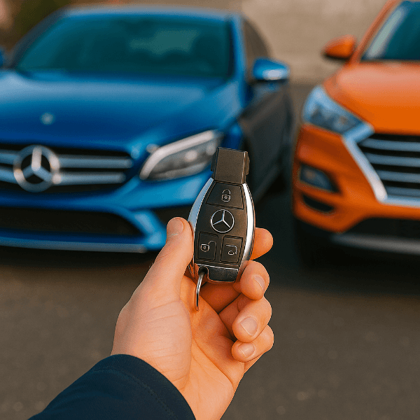 2025 중고차 인기 브랜드 대표 차량과 키 이미지