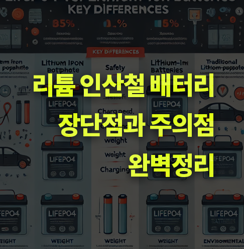 리튬 인산철 배터리 특징은? 장단점과 주의할 점!