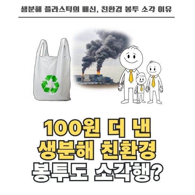 소각 처리되는 생분해 플라스틱 친환경 봉투의 실상