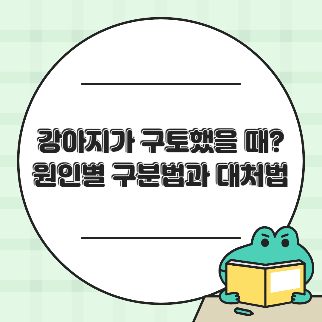 강아지가 구토했을 때? 원인별 구분법과 대처법