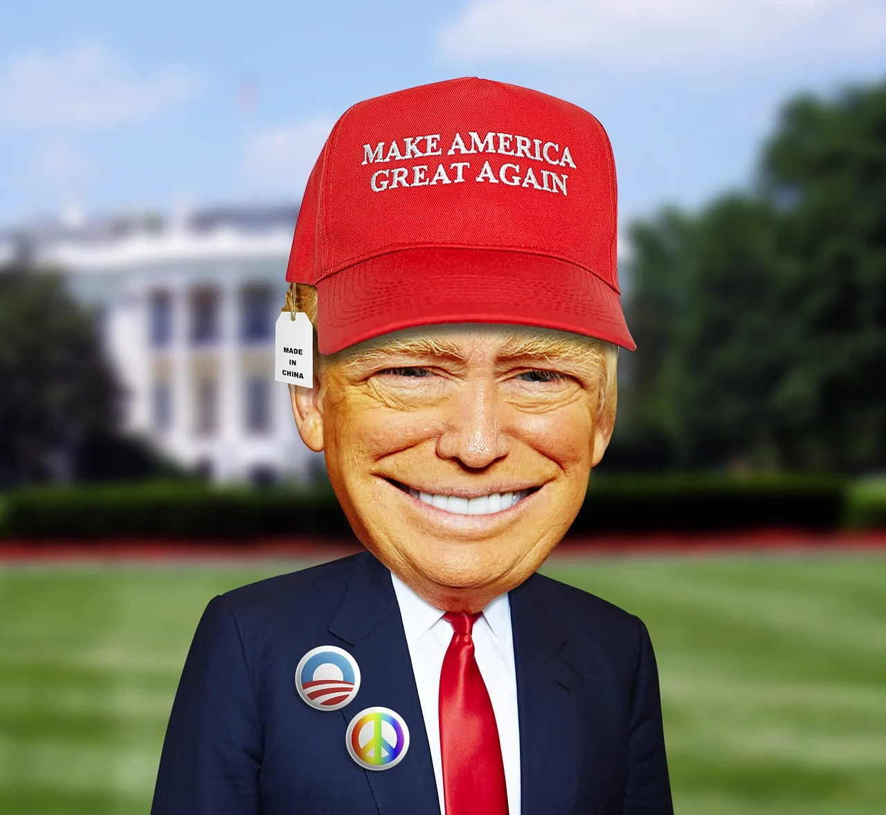MAGA를 주장하는 트럼프 미국 대통령