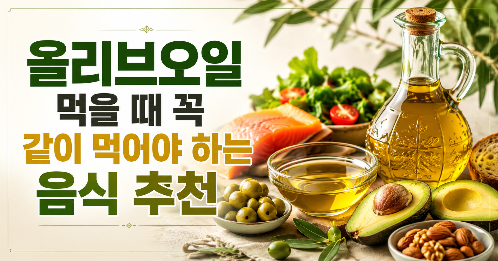 올리브오일과 궁합 좋은 음식