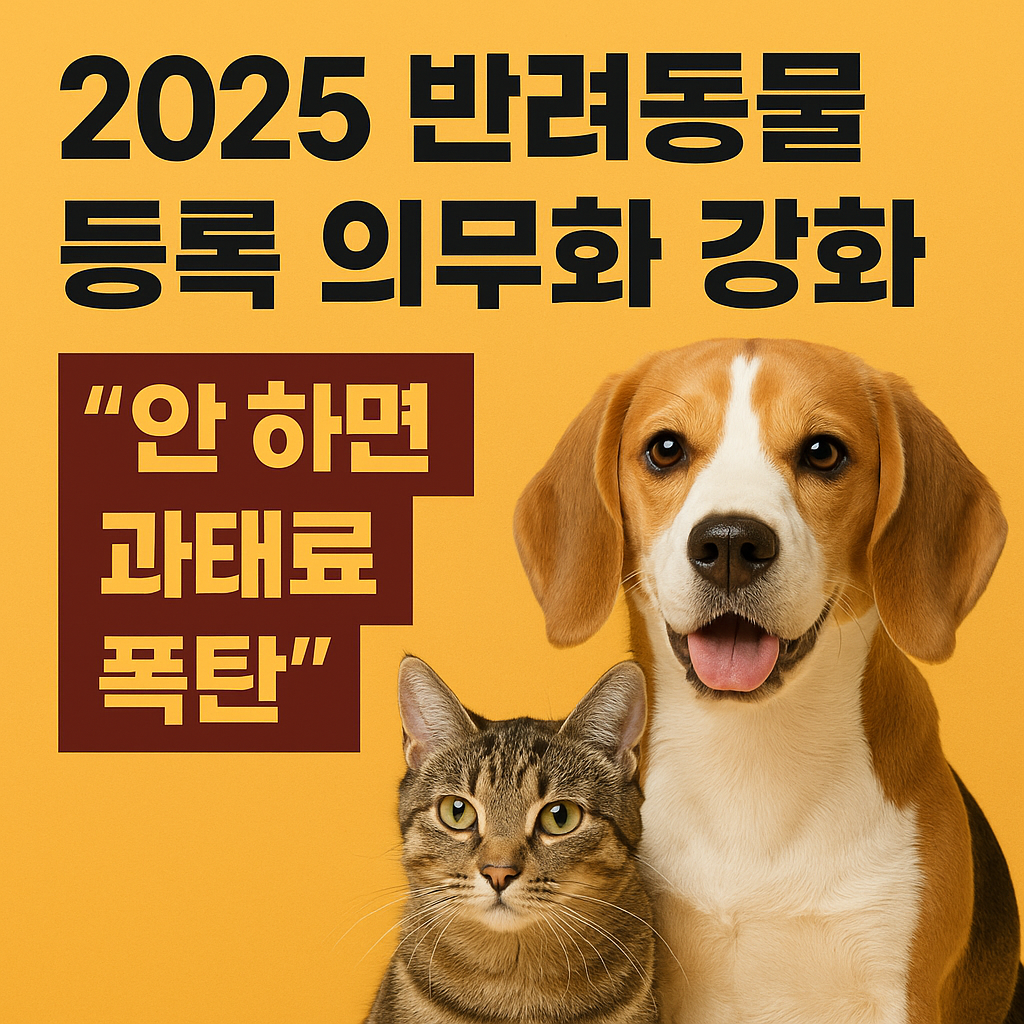 반려동물 미등록, 2025년부터 과태료 100만 원&hellip;당신은 준비됐나요?