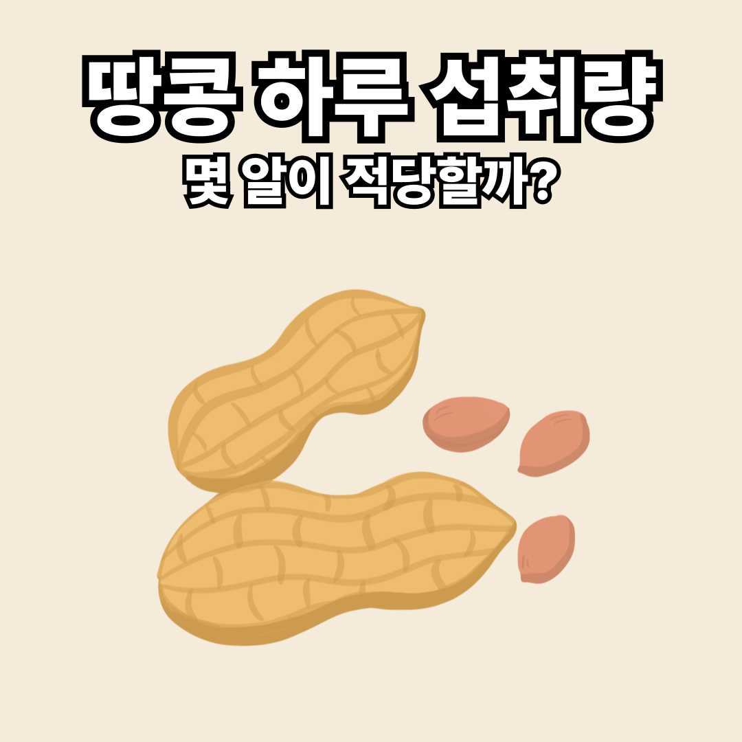땅콩 하루 섭취량, 몇 알이 적당할까