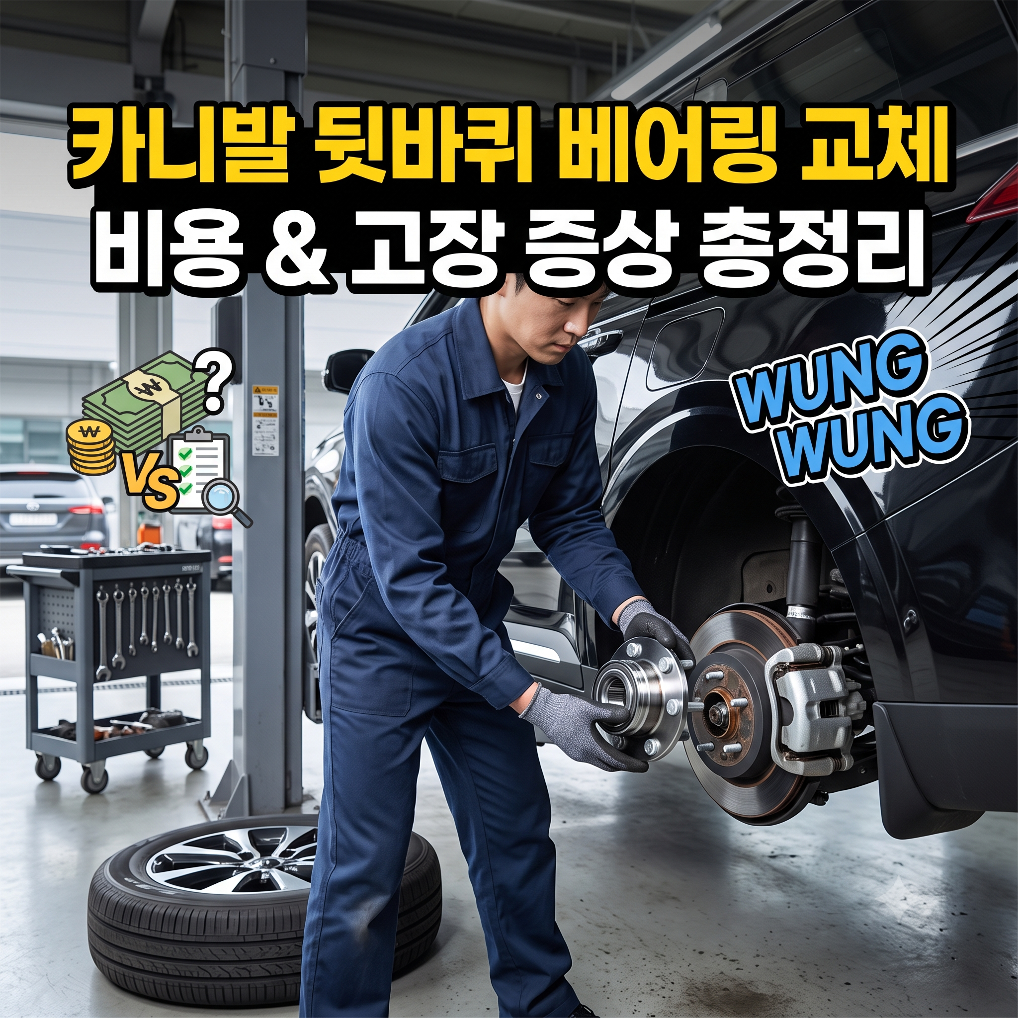 카니발 뒷바퀴 베어링 교체 비용 및 고장 증상 총정리