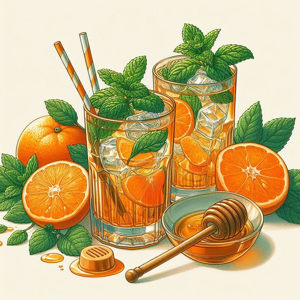 감귤 민트 하이볼