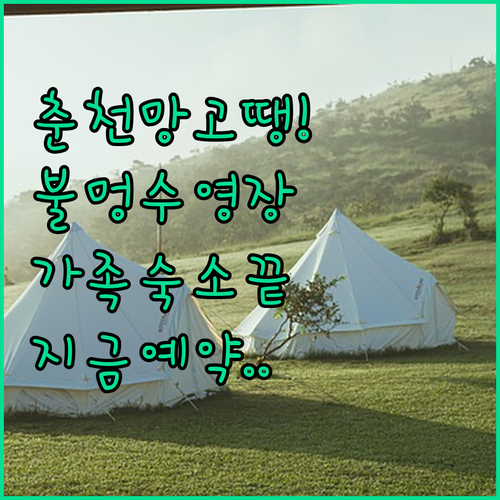 불멍부터 수영장까지 춘천 망고땡글램핑..
