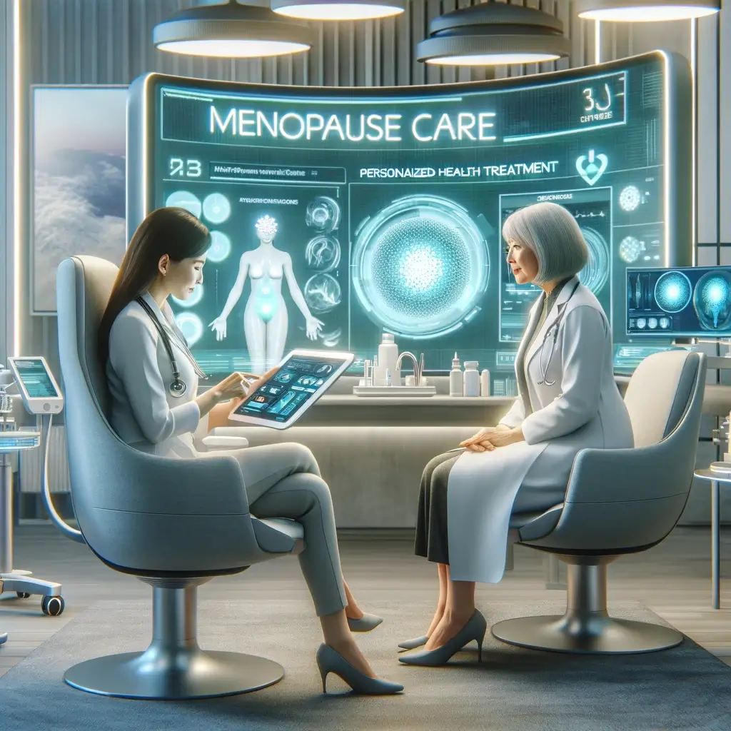 미래형 헬스케어 환경을 묘사한 이미지