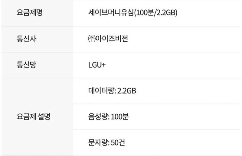 아이즈모바일 요금제.webp