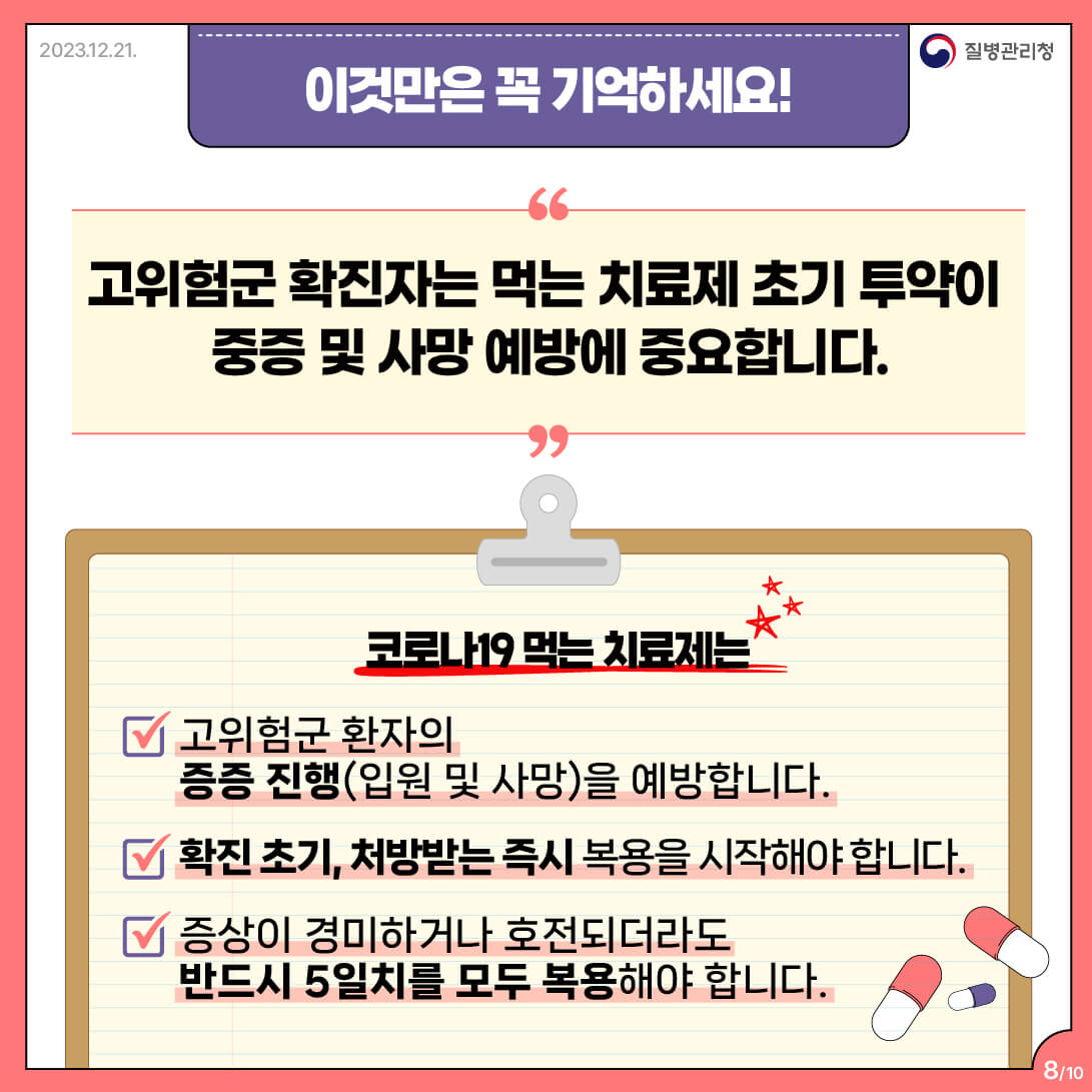 코로나 먹는 치료제 처방 및 복용방법