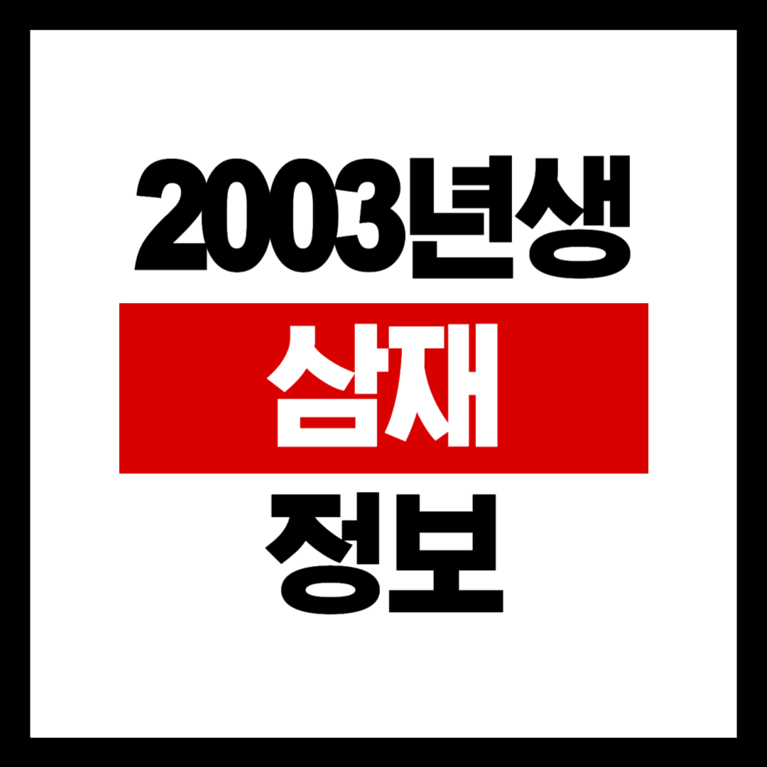 2003년생 삼재