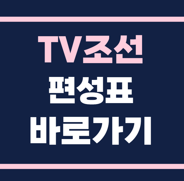 TV조선 편성표 바로가기