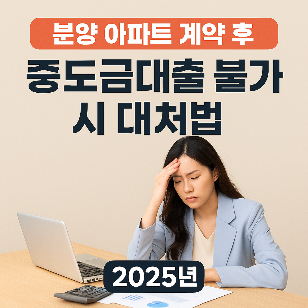 분양 아파트 계약 후 중도금대출 불가 시 대처법 총정리