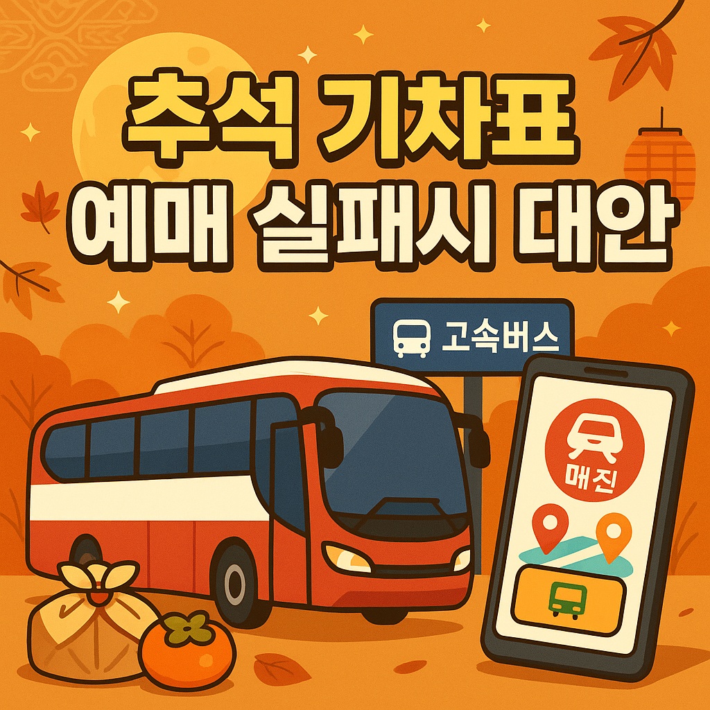 추석 기차표 예매 실패시 대안