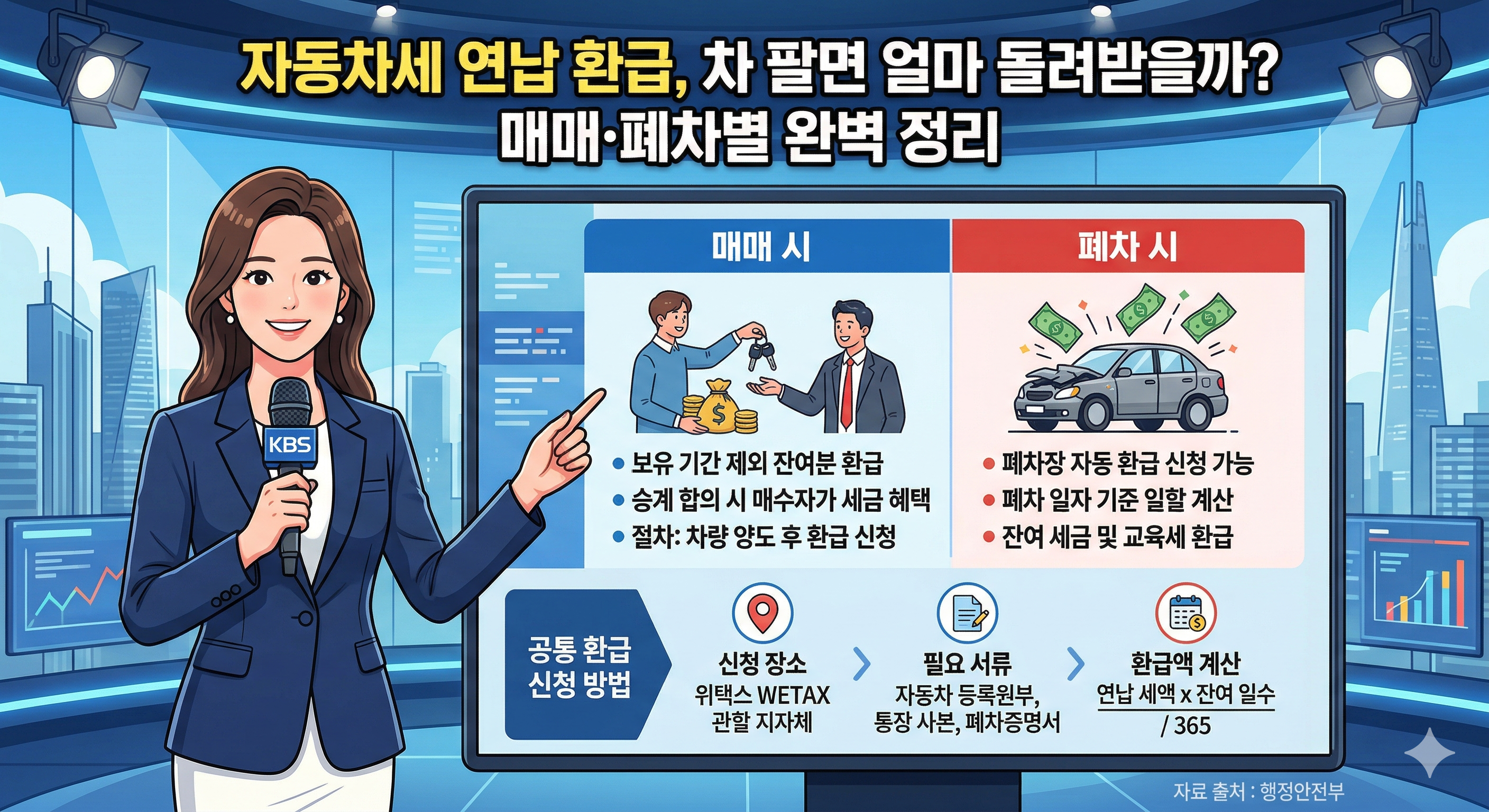 자동차세 연납 환급 차 팔면 얼마 돌려받을까