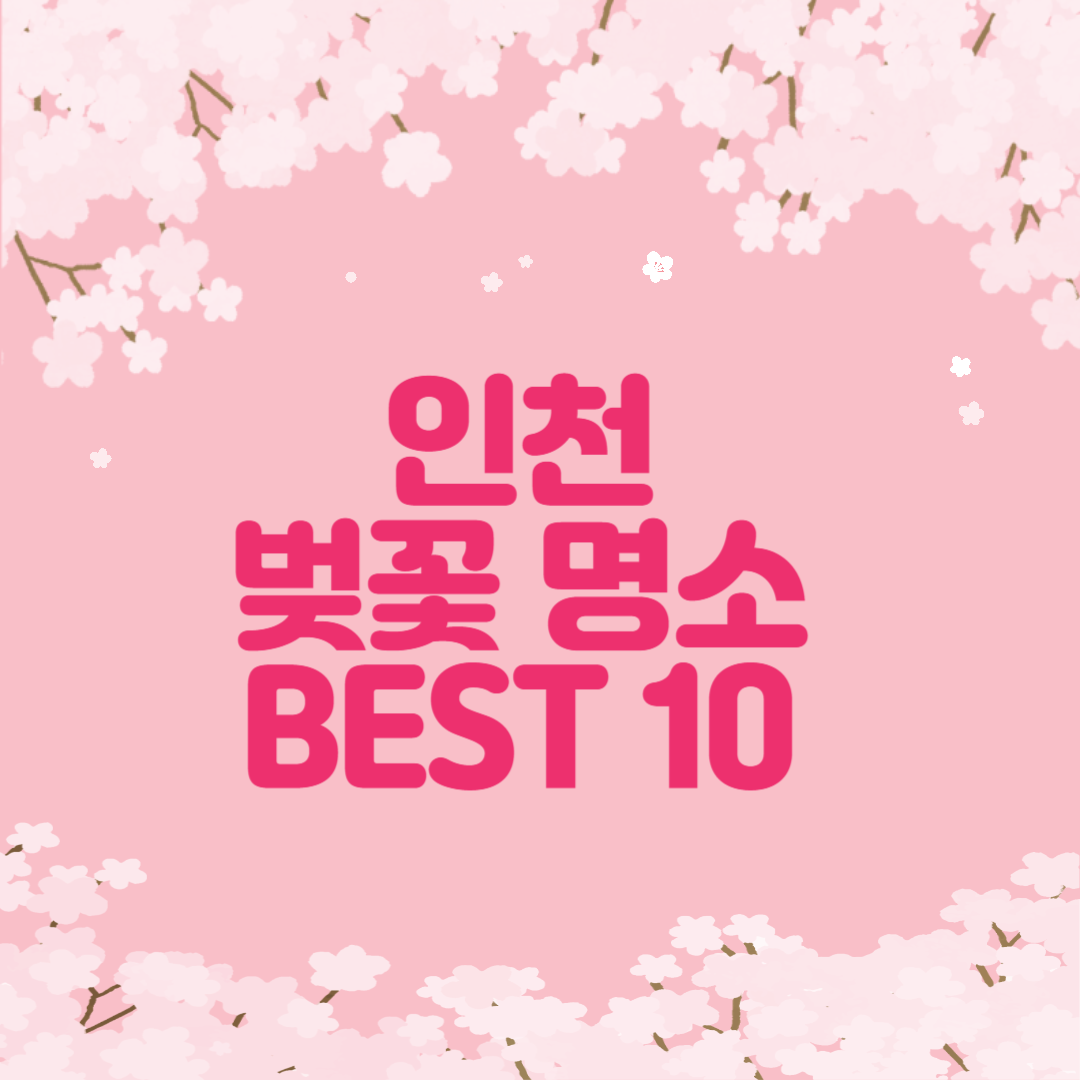 인천 벚꽃 명소 베스트10 가볼만한곳 총정리