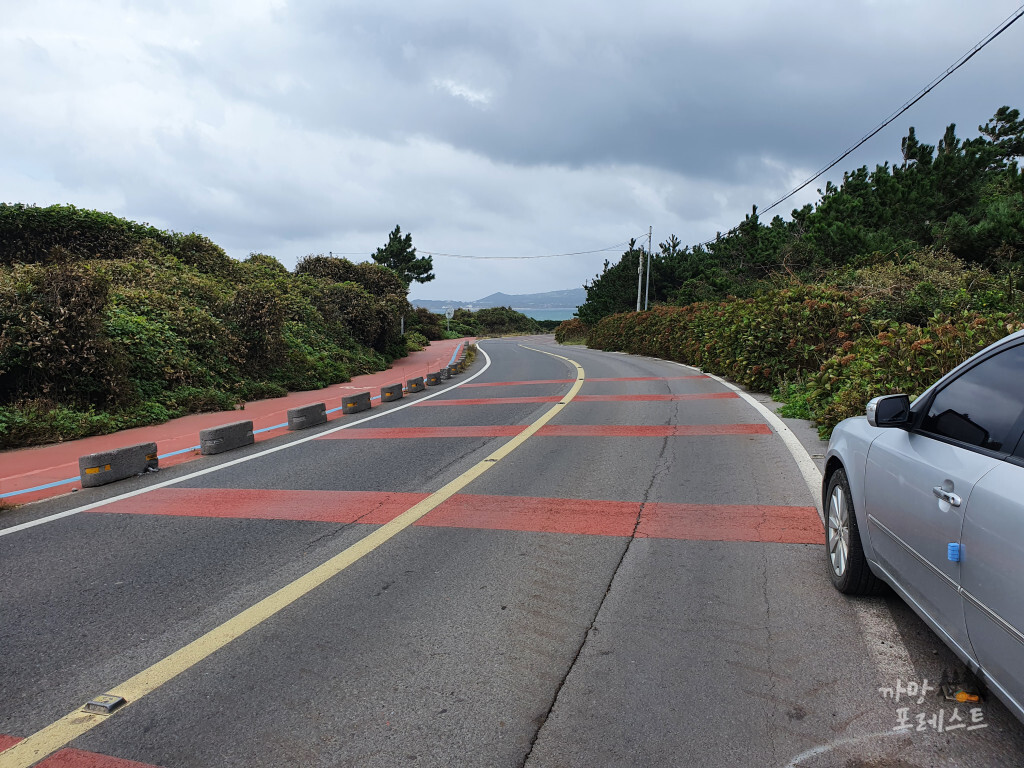 제주 고망난 돌 갓길주차