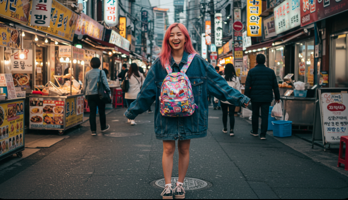 여행 중인 모습