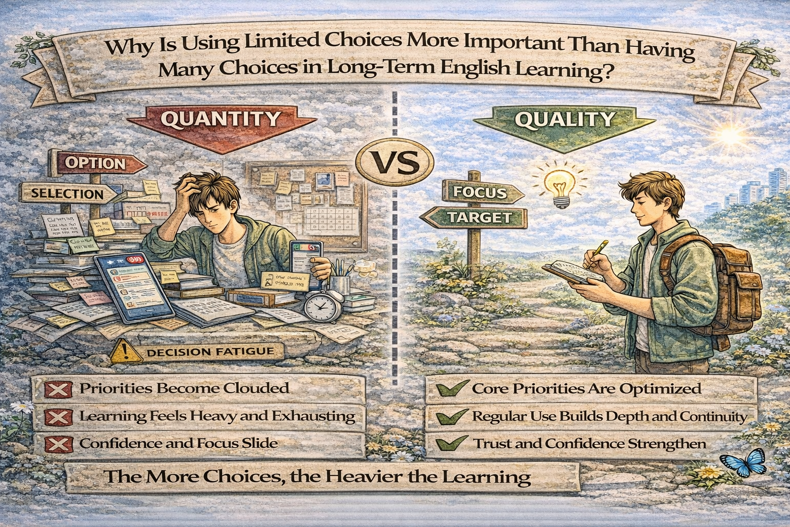 왜 장기 학습에서는 선택의 ‘질’이 선택의 ‘양’보다 중요해지는가