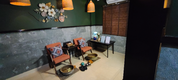 베트남 베트남 여행 다낭 마사지 다한스파 대기실 다한스파예약 아로마 오일 깔끔한 마사지실