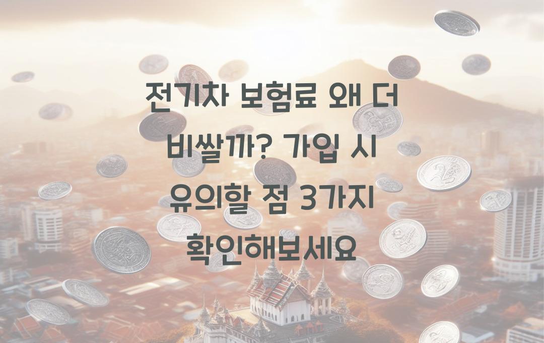 전기차 보험료 왜 더 비쌀까? (보험 가입 시 주의할 점)