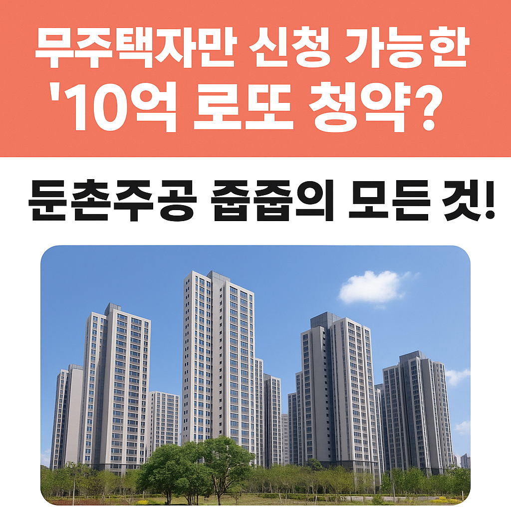 무주택자만 신청 가능항 10억 로또 청약? 둔촌주공 줍줍의 모든것!
