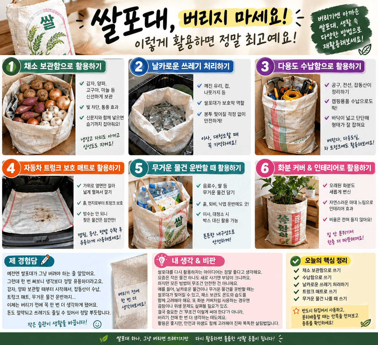쌀포대 재활용