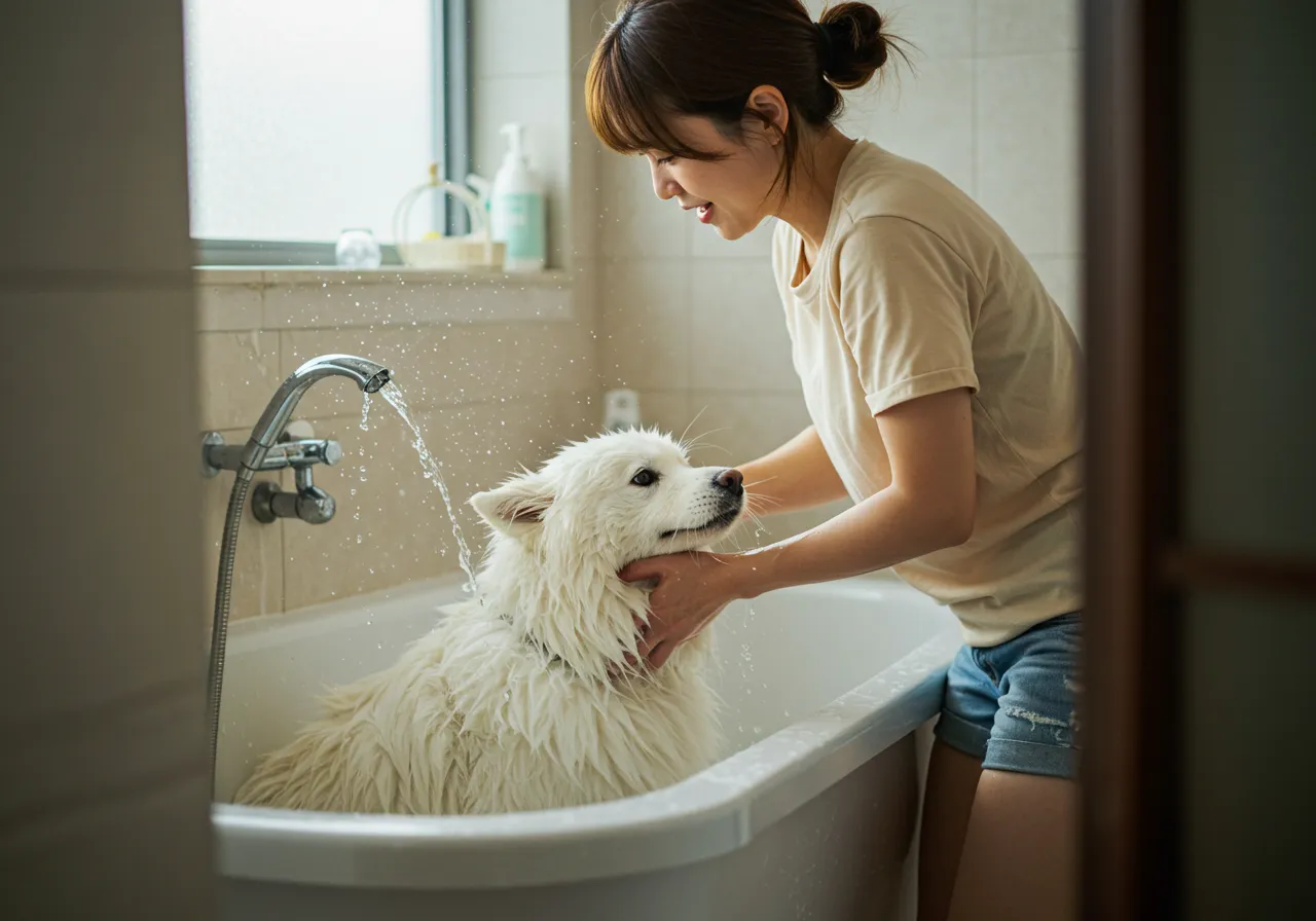 강아지 목욕용품 추천! 샴푸 vs 클렌징폼