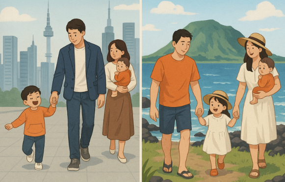 서울 vs 제주 육아차이 관련 사진