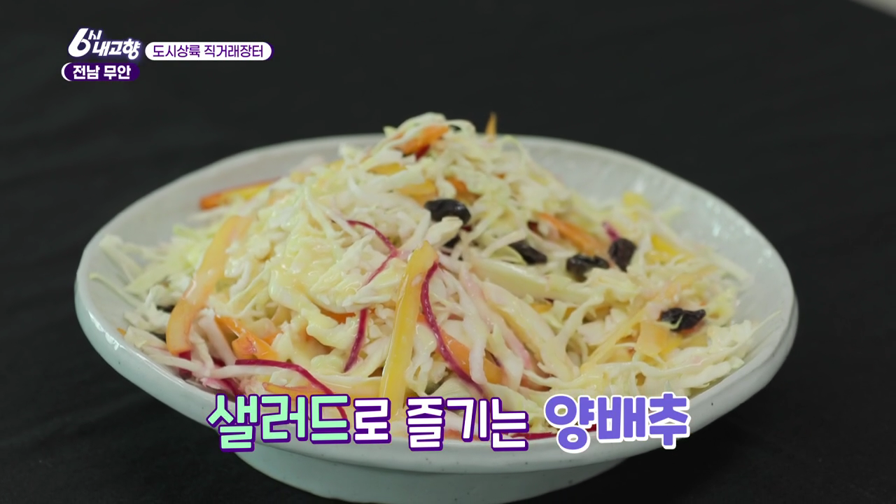 6시내고향 도시상륙 직거래장터 전남 무안 양배추로 만든 샐러드