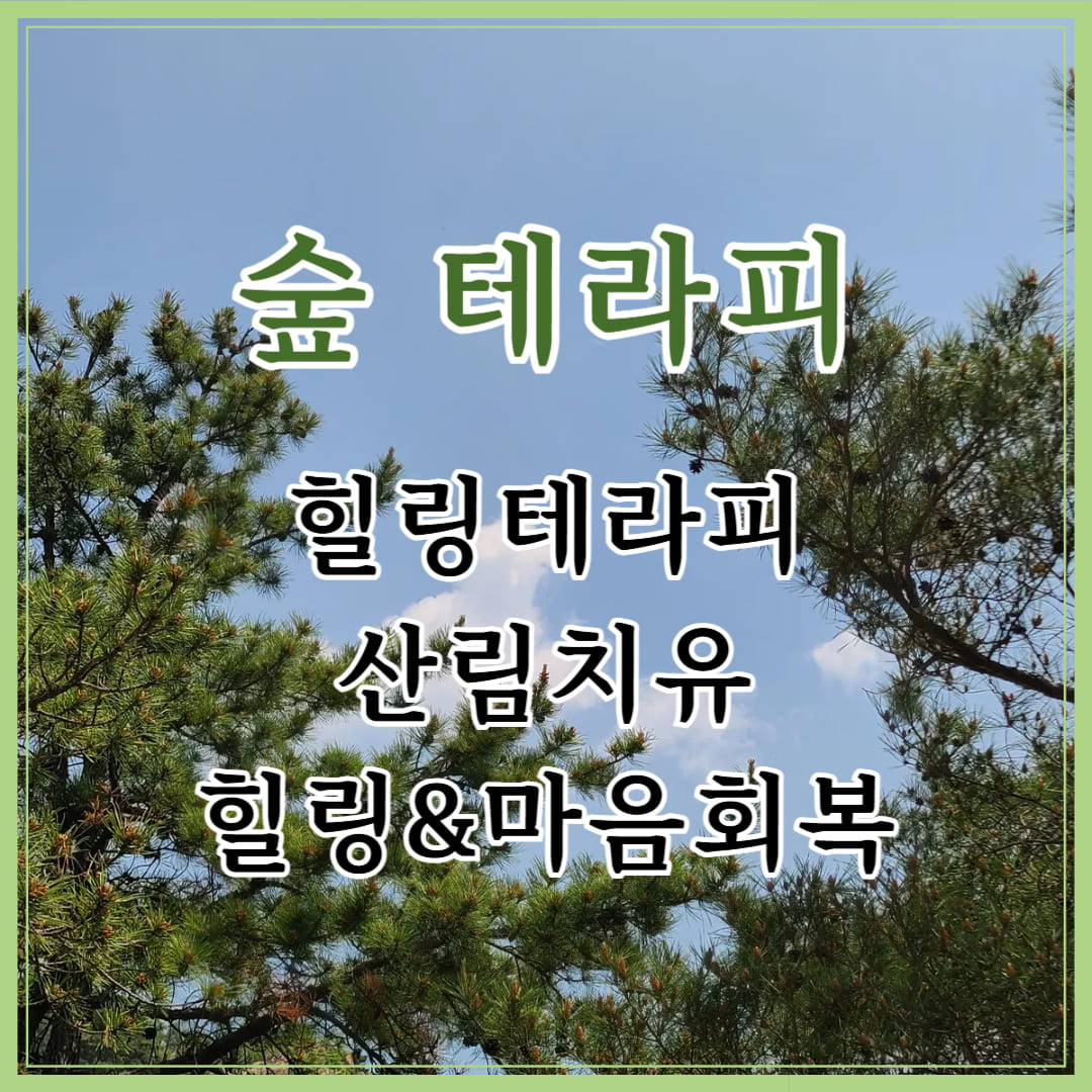 숲테라피, 힐링테라피, 산림욕