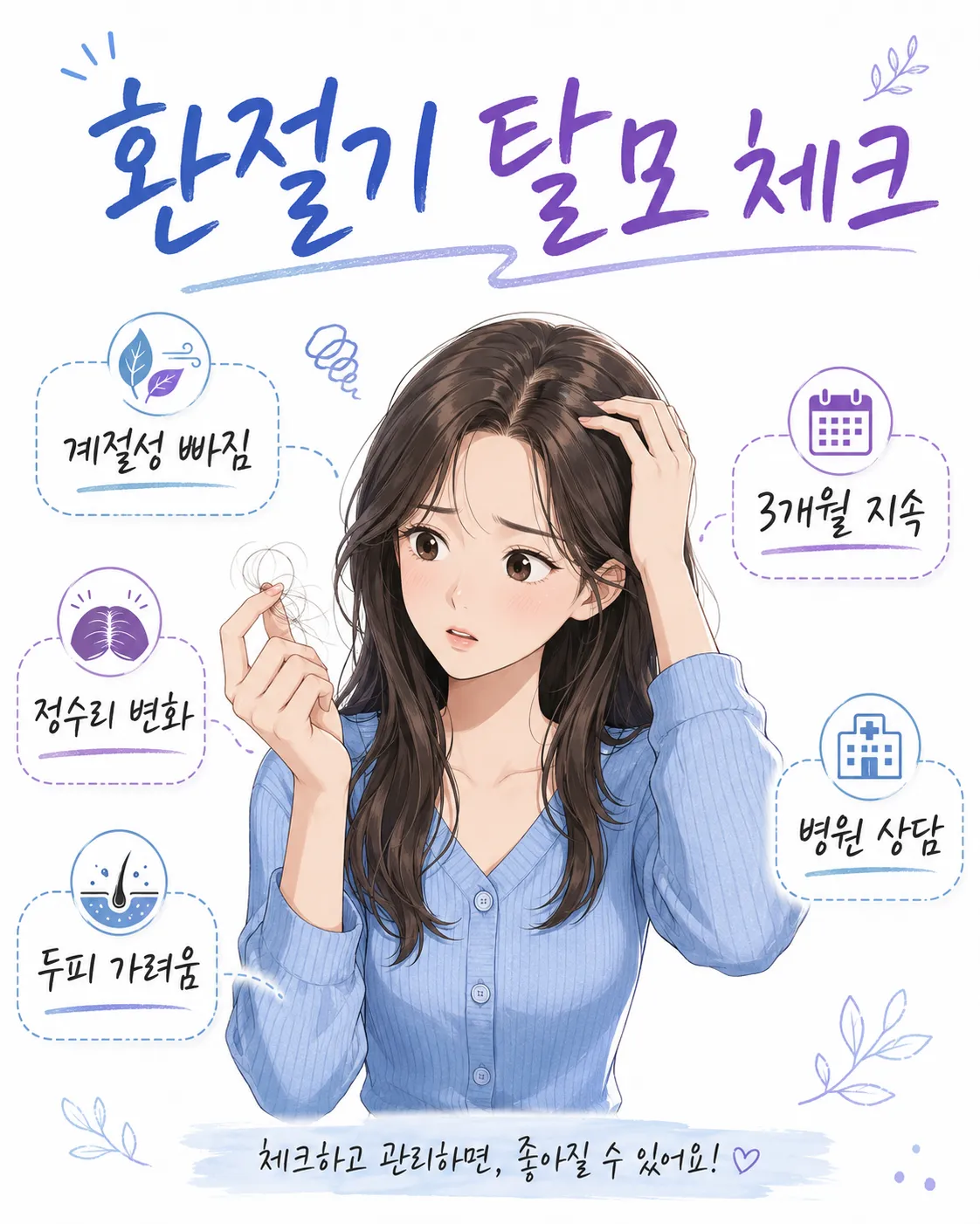 환절기 머리 빠짐 판단표