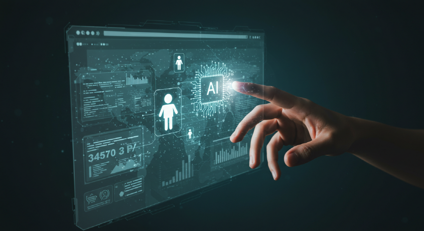 AI 에이전트가 웹 페이지와 상호작용하며 정보를 추출하는 모습