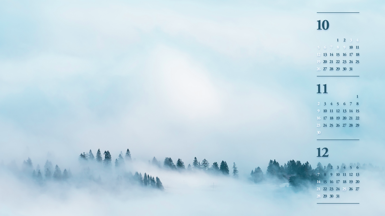 05 짙은 안개 속 산 B - 2025년11월 노트북배경화면