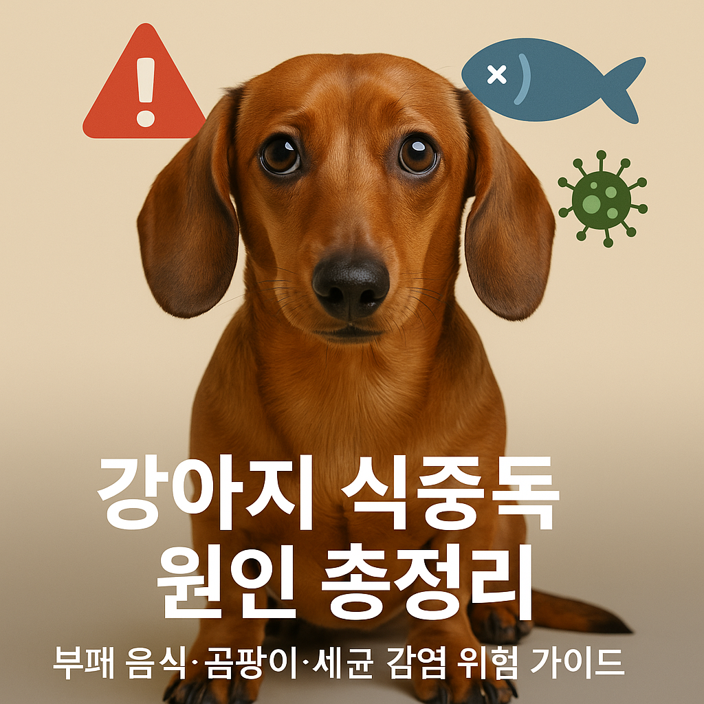 강아지 식중독 원인 총정리, 실사형 이미지