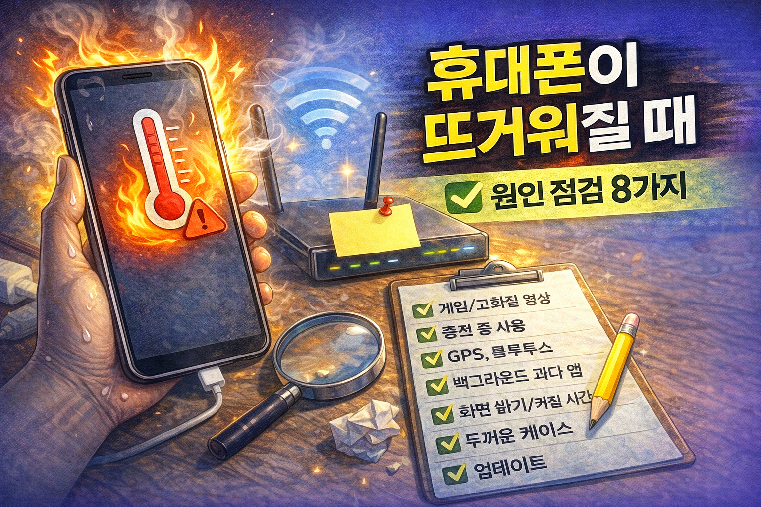 휴대폰 뜨거워 질때 점검 사항