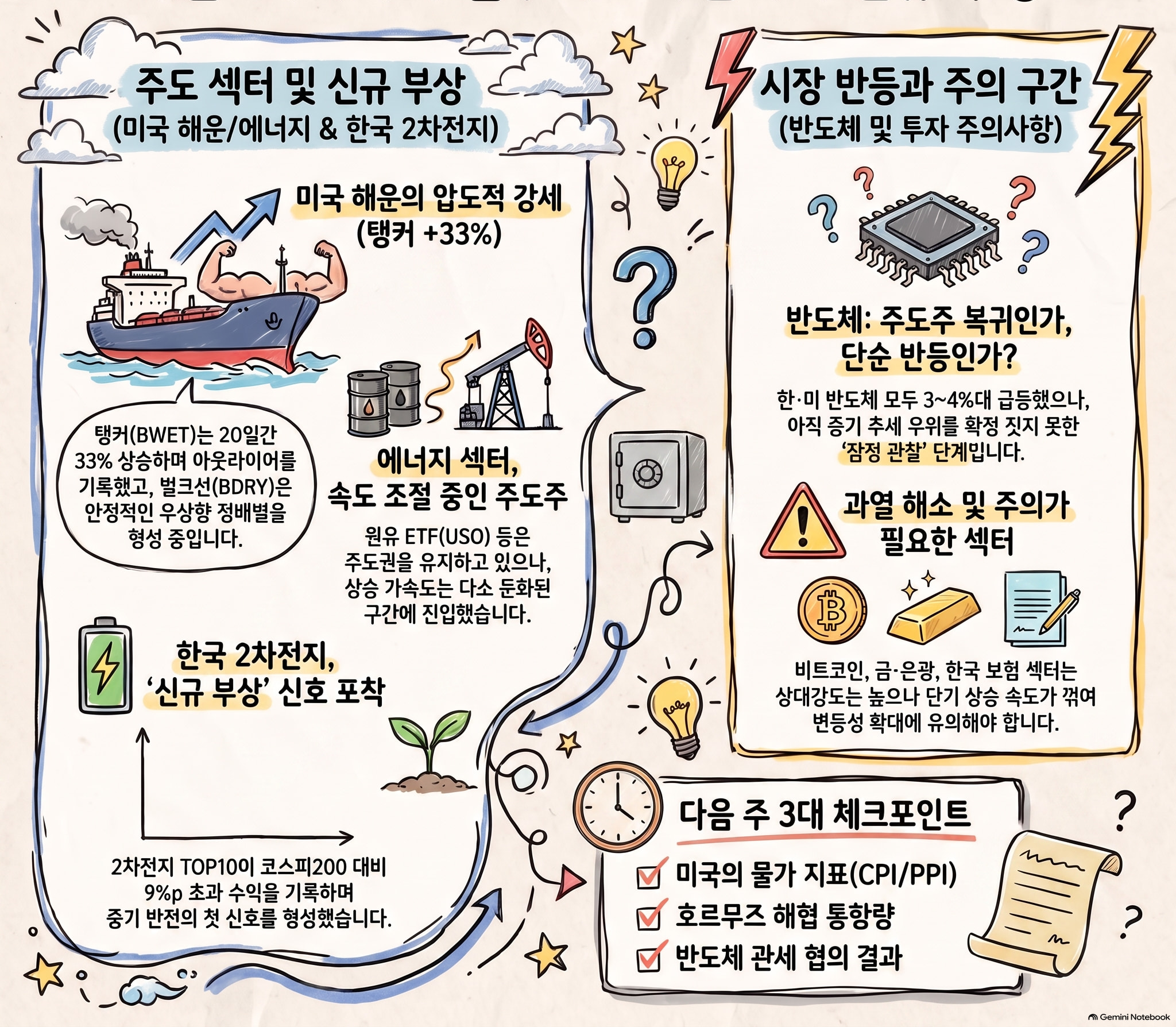 한국은 2차전지 신규 부상, 미국은 에너지 우위…주도주의 교대가 시작됐다|2026년 9월 1주차