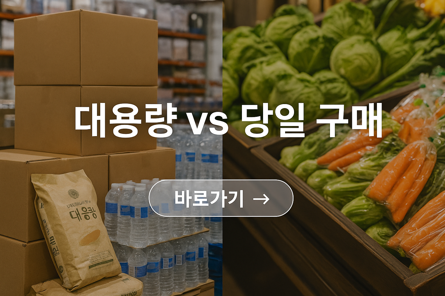 대용량 vs 당일 구매