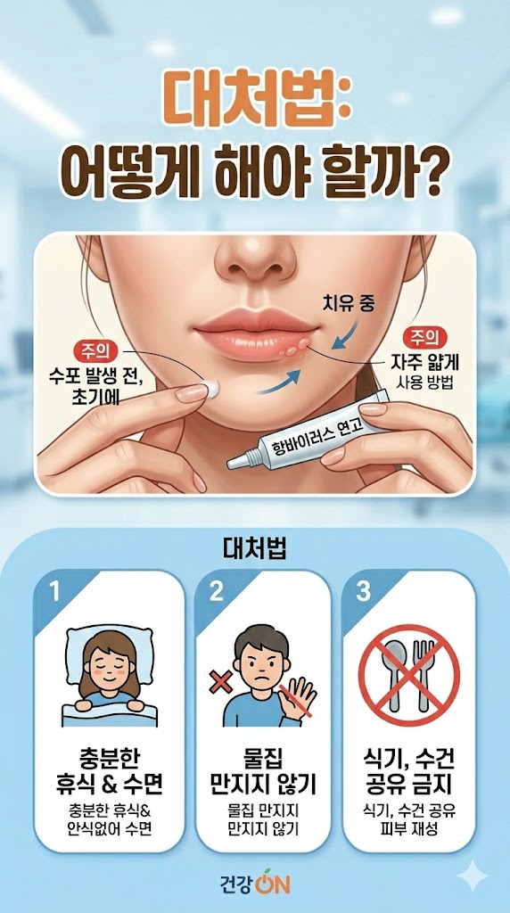 입술 포진 빨리낫는법
