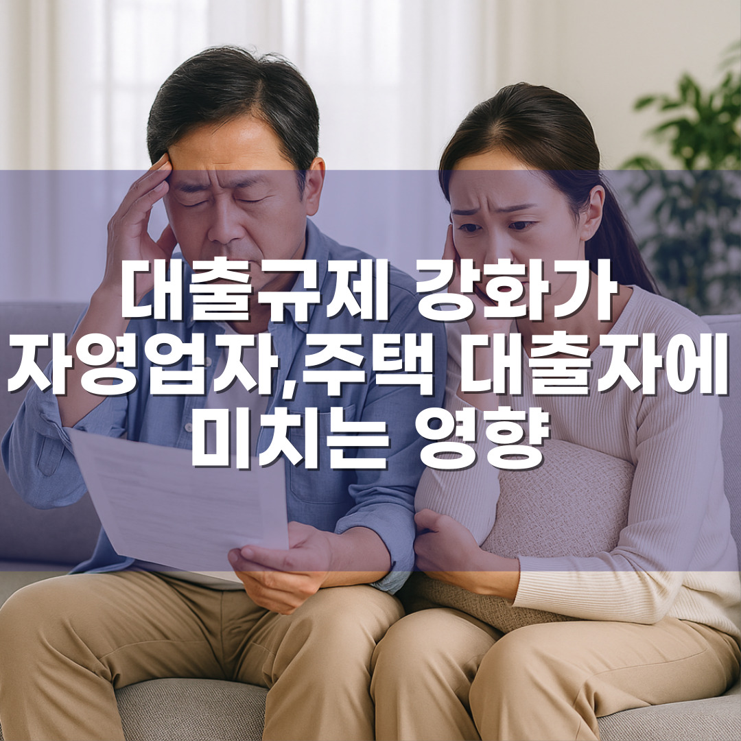 대출규제 강화가 자영업자와 주택 대출자에 미치는 영향